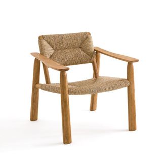 AM.PM Fauteuil, eiken en gevlochten stro, ABONDANCE, ontwerp Emmanuel Gallina