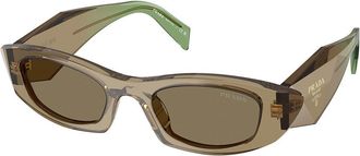 Prada PR B16S 29E90F Womens Sunglasses Brown Size 50