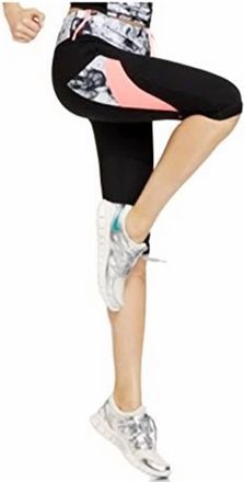 Alfani Power Blossom Knee Cropped Length Leggings In Black
