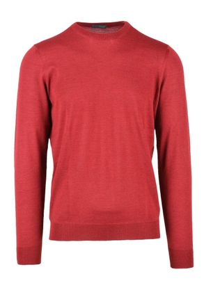 Drumohr Crew Neck Sweater Merino Wool - Red