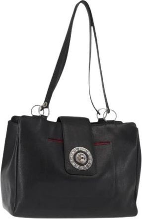Bulgari Pre-owned Leren Schoudertas - Dames - Vintage Schoudertas - Zwart - ONE Size - Leer - Vintage