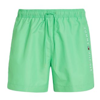 Tommy Hilfiger Mens Green Swim Shorts Medium Drawstring, Green, M
