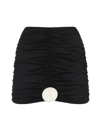 La Reveche Lillibet High Stretch Ruched Mini Skirt