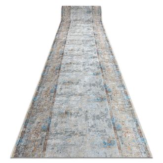 RugsX Rugsx - Alfombra De Pasillo Con Refuerzo De Goma Lotus Bordero 95111 Gris / Beige Lavable 120cm Beige 120x1100 Cm
