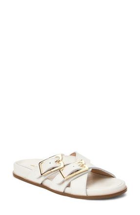 Bruno Magli Genesis Slide Sandal in Bone Tumbled at Nordstrom, Size 10.5