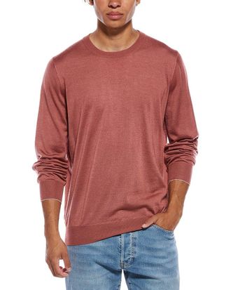 Brunello Cucinelli Cashmere & Silk-Blend Crewneck Sweater