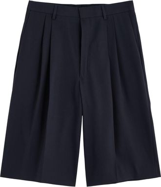 Dries Van Noten Panrom Wool Shorts - Navy - 46 (IT46 / S)