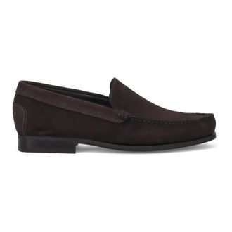 Antica Cuoieria Loafers, male, Brown, Size: 11 US Brown Suede Moccasin Shoes