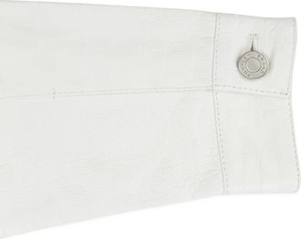 Purple LEATHER TRUCKER JACKET WHITE LEATHER JACKETS