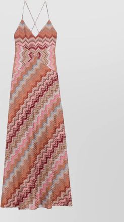 Missoni chevron printed v-neck sleeveless maxi dress