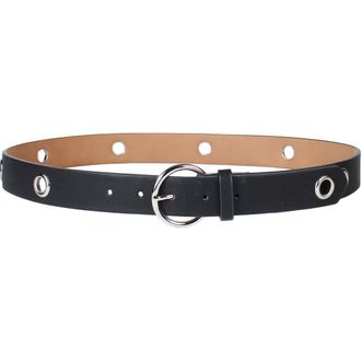 Linea Pelle Eyelet Belt in Black at Nordstrom Rack, Size X-Large