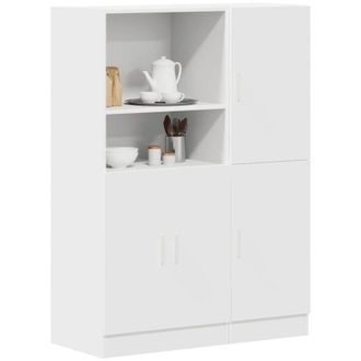 vidaXL Mueble De Cocina 2 Piezas Madera Contrachapada Blanca Vidaxl