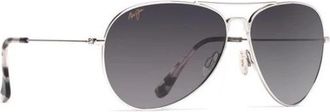 Maui Jim Zilveren Frame Zonnebril - Heren - Zonnebrillen - Grijs - 61 MM - Accessoires