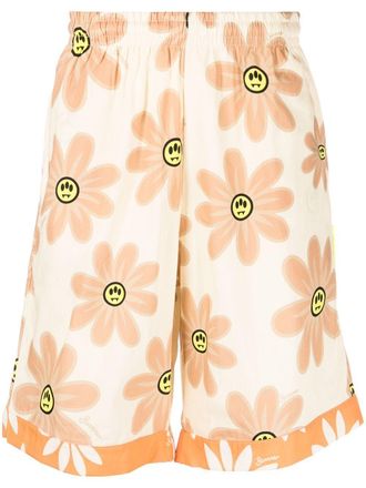 Barrow floral-print cotton shorts - men - Cotton - S - Neutrals