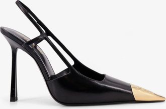 Saint Laurent Decollet&egrave; Jeanne in pelle con punta in metallo - SAINT LAURENT - gender_Woman