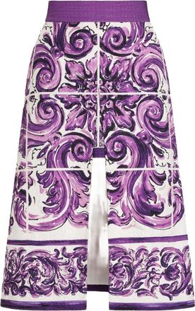 Dolce & Gabbana Gonna midi con stampa - Bianco