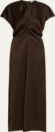Toteme Slouch Waist Satin Maxi Dress