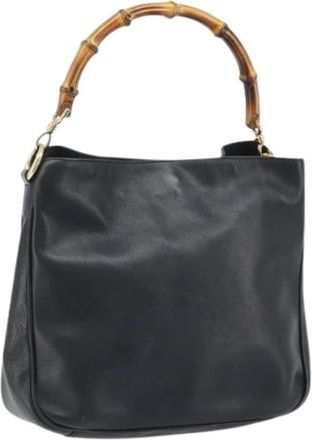 Gucci Pre-owned Vintage Hand Bag - Dames - Vintage Handtas - Zwart - ONE Size - Leer - Vintage