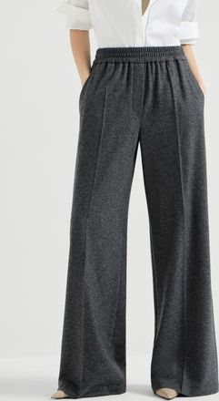 Brunello Cucinelli Cashmere jersey trousers in Anthracite at Nordstrom, Size 48 It