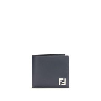 Fendi Blauwe Kalfslederen Bos Taurus Portemonnee