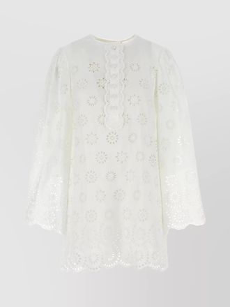 Chlo&eacute; cotton broderie anglaise mini dress
