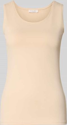 Christian Berg Slim Fit Top mit Rundhalsausschnitt in Sand, Gr&ouml;&szlig;e XXL