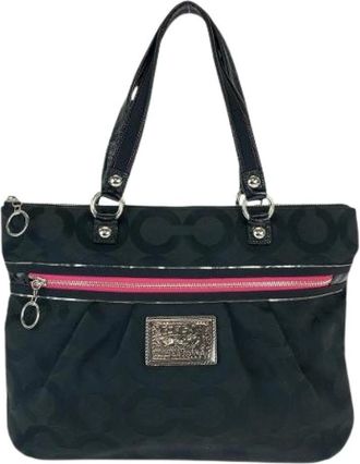 Coach Pre-owned Tote Bags, female, Black, Size: ONE SIZE Pre-owned Canvas Tote Bag