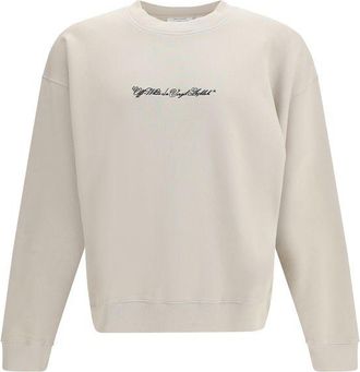 Off-white Beige Cotton Mens Sweatshirt