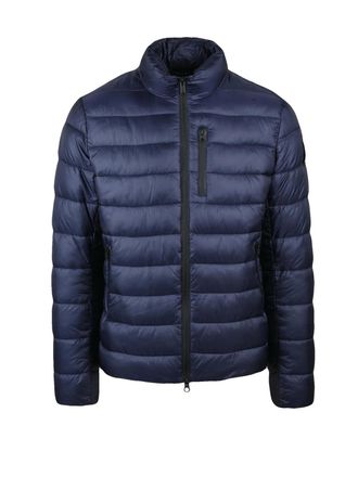 Bomboogie Quilted Down Jacket with Stand Collar and Zip Closure
