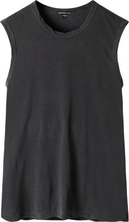 James Perse Sleeveless Muscle Tank - Heren - Tops zonder mouwen - Grijs - M - Katoen - Tops