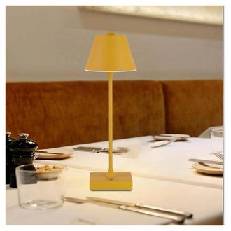 Trade Shop Trade Shop - Lampada Tavolo Ricaricabile Usb 10 Watt 3 Colorazione Di Luce Vari Colori D27-3c - Amarillo