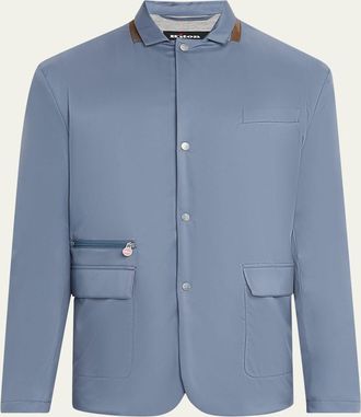 Kiton Mens Full-Zip Blazer