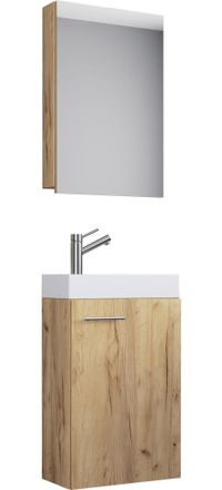 ebuy24 Ebuy24 - Set Vcm De 3 Piezas Lavadero Para Invitados Wc Ba&ntilde;o De Invitados Lavabo Muebles De Ba&ntilde;o Juego De Ba&ntilde;o - Slito Sc (roble De Miel)
