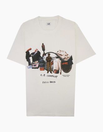 C.P. Company Mens Cp Company 24/1 Jersey Facili-tees T-shirt White 103 - Size: 38