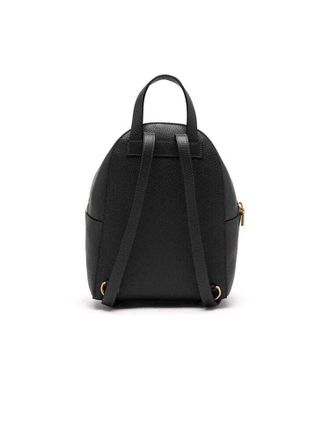 Coccinelle Womens Backpack Black Genuine Leather Bags - Backpacks