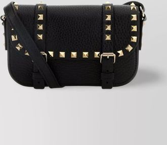 Valentino Garavani rockstud spike leather clutch bag