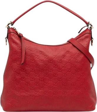 Gucci Pre-owned The Miss GG Schoudertas - Dames - Vintage Schoudertas - Rood - ONE Size - Leer - Vintage