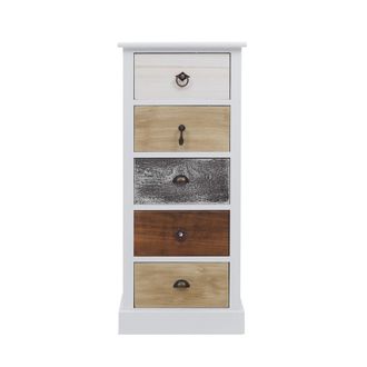 Mobili Rebecca Mobili Rebecca - Rebecca Mobili Cajonera 5 Cajones Blanco Multicolor Shabby 84x37x27