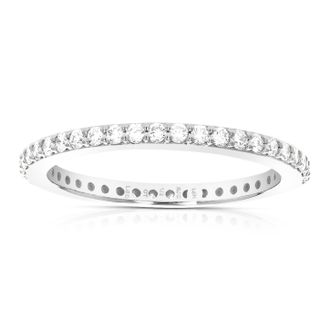 Vir Jewels 1/2 cttw Lab Grown Diamond Eternity Ring Wedding Band in 14K White Gold For Women