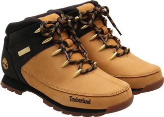 Timberland Schn&uuml;rboots TIMBERLAND EURO SPRINTMID LACE UP BOOT, Herren, Gr. 41,5, gelb (wheat, nubuck, w, schwarz), Leder, Synthetik, Schuhe Schn&uuml;rboots, Winterst