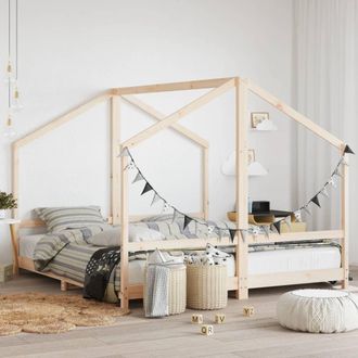 vidaXL Estructura De Cama De Ni&ntilde;os Madera Maciza De Pino 2x(90x200) Cm Vidaxl