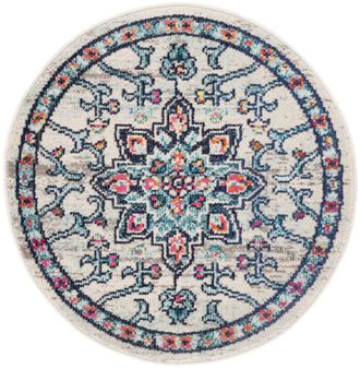 Safavieh Alfombra polipropileno crema/azul 122 x 122 cm