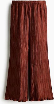 H&M Crinkled Trousers in Dark Red at Nordstrom, Size Xx-Large