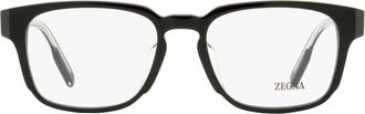 Ermenegildo Zegna EZ5262-F Alternative Fit Rectangular Eyeglasses - Black