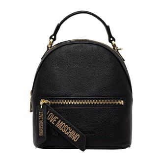 Love Moschino Jc4229Pp0Pkg0000 City Rugzak - Dames - Tassen - Zwart - Maat: ONE Size Leer