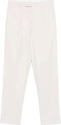 Ermenegildo Zegna Heren, Broeken, Wit, Maat: XL Katoen