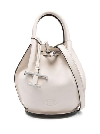 Tod's Logo-Charm Leather Mini Bucket Bags