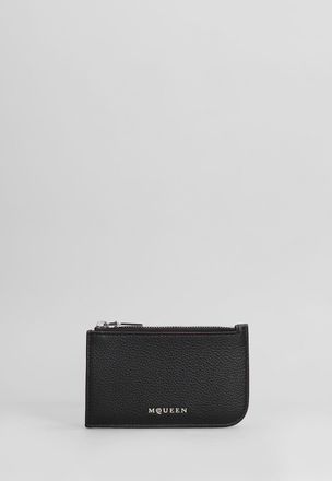 Alexander McQueen Portafoglio Sling in pelle nera