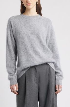 Nordstrom Brushed Cashmere Sweater in Grey Snow Heather at Nordstrom Rack, Size X-Large