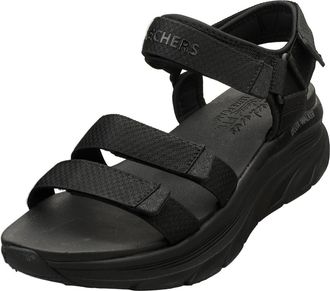 Skechers Womens DLUX Walker Shoes, Black Black, 5 UK